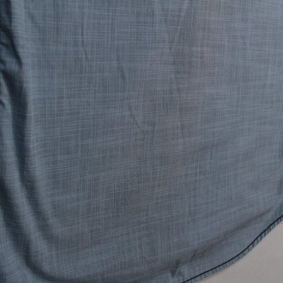 Buckle Black Shirt Men's Large Blue Long Sleeve Solid Pearl Snap Standard Fit - Picture 12 of 14